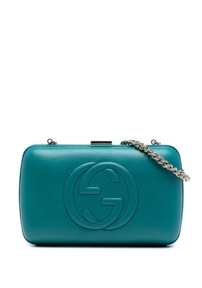 Gucci Pre-Owned 2016-2025 Leather Soho Clutch on Chain crossbody bag - Blue