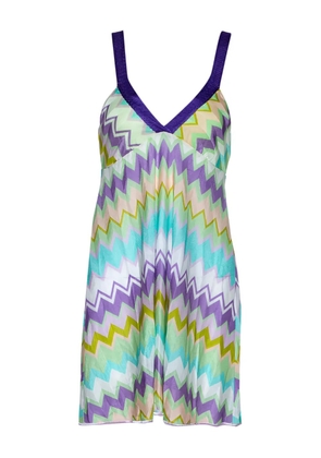 Missoni Pre-Owned 2024 V-neck mini dress - Purple