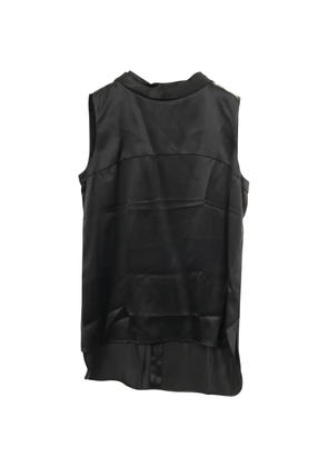 CHANEL Pre-Owned 1986-1988 high-low sleeveless blouse - Black