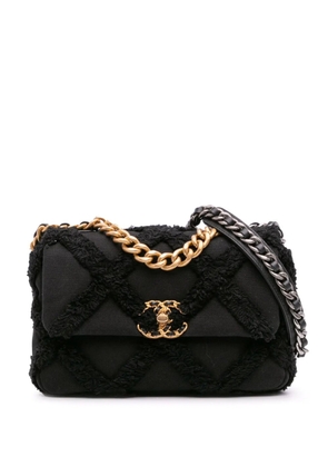 CHANEL Pre-Owned 2020 Medium Canvas and Cotton 19 Flap satchel - Black