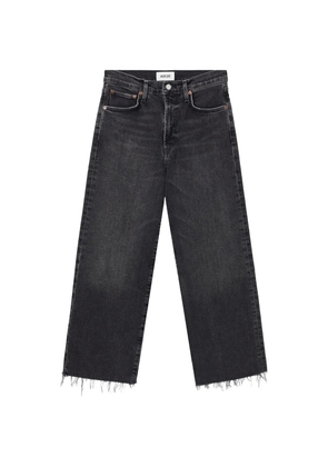 AGOLDE frayed denim jeans - Black
