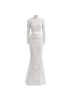 Lethicia Bronstein high-neck long-sleeve dress - White
