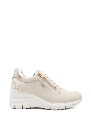 NERO GIARDINI zip-up panelled sneakers - Neutrals