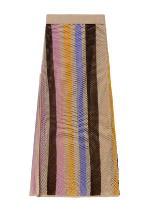 Agua Bendita striped high-waisted skirt - Neutrals