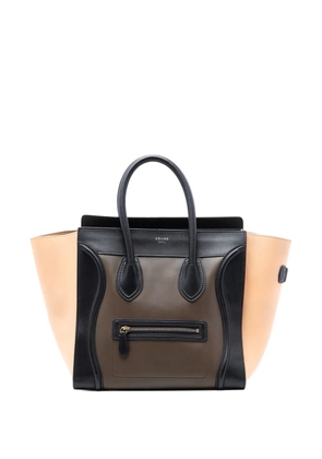 Celine Pre-Owned 2013 Mini Tricolor Calfskin Luggage tote bag - Brown
