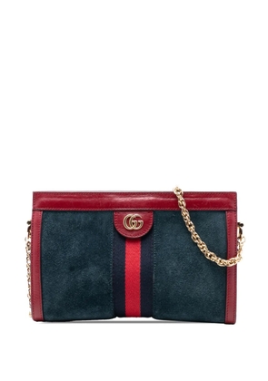 Gucci Pre-Owned 2016-2025 Small Suede Ophidia Chain crossbody bag - Blue