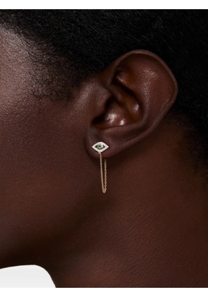 Mateo 14K yellow gold Evil Eye emerald and diamond earrings