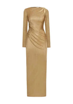 Oscar de la Renta draped-jersey maxi dress - Gold