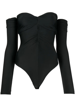 Fleur Du Mal ruched bodysuit - Black