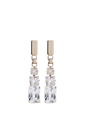 Ellen Conde rectangular crystal earrings - Gold