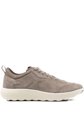 Geox lace-up leather sneakers - Brown