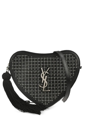 Saint Laurent Pre-Owned 2018 Love Heart studded shoulder bag - Black