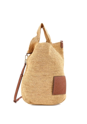 Loewe Pre-Owned Slit Straw Large tote bag - Brown