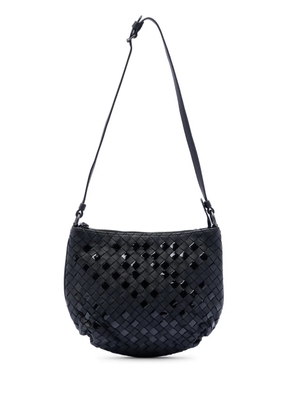 Bottega Veneta Pre-Owned 2012-2025 Nappa and Patent Intrecciato crossbody bag - Black