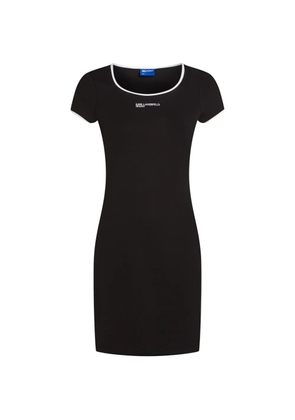 Karl Lagerfeld Jeans contrast-trim mini dress - Black
