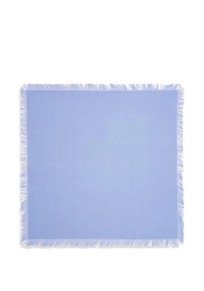 BOMPARD fringe twill square scarf - Blue