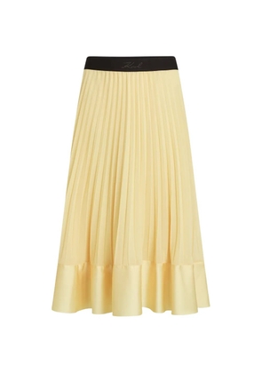Karl Lagerfeld pleated midi skirt - Yellow