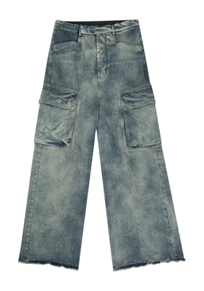 Rick Owens cargo frayed jeans - Blue