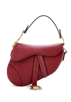 Christian Dior Pre-Owned Saddle Handbag Leather Mini shoulder bag - Red