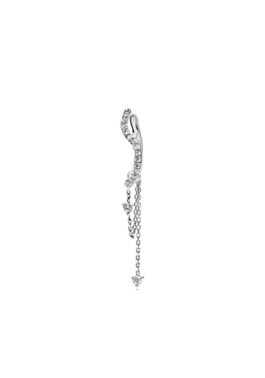 Maria Black 14kt white gold Versailles lab-grown diamonds drop huggie earring - Silver