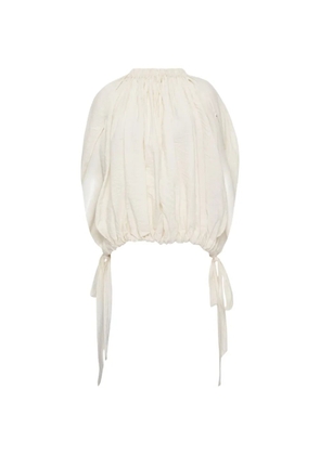 Lee Mathews Alexia gathered blouse - Neutrals