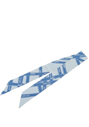 Hermès Pre-Owned 2000-2025 Bolduc Silk Twilly Scarf scarves - Blue
