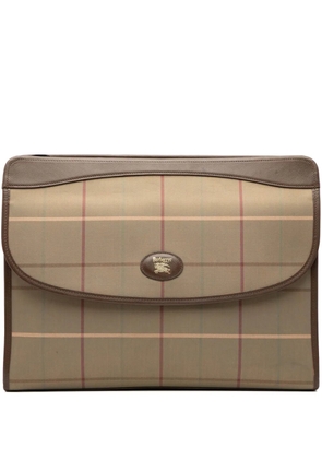 Burberry Pre-Owned 20th Century Vintage Check Canvas clutch bag - Brown