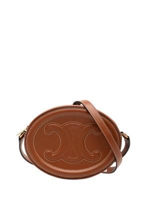 Celine Pre-Owned 2021 Small Calfskin Cuir Triomphe Oval crossbody bag - Brown