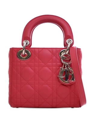 Christian Dior Pre-Owned 2013 Mini Lambskin Cannage Lady Dior satchel - Pink