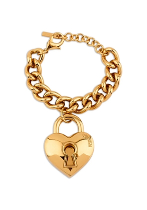 Moschino heart-shaped lock bracelet - Gold