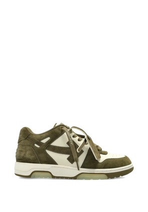Off-White Out of Office arrows suede sneakers - Green