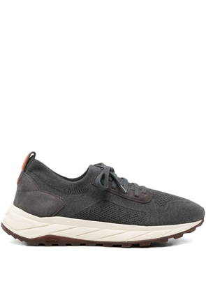 Henderson Baracco knitted suede sneakers - Grey
