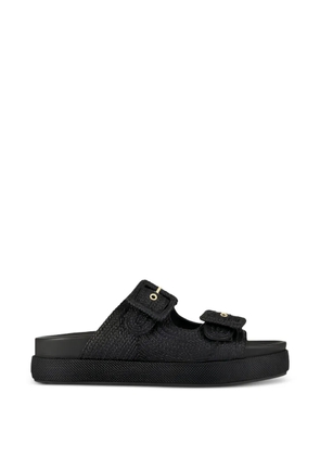 Aquazzura woven slides - Black