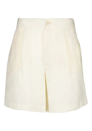 120% Lino pleated linen shorts - Neutrals