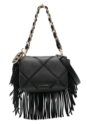 La Carrie Isabel fringed mini bag - Black