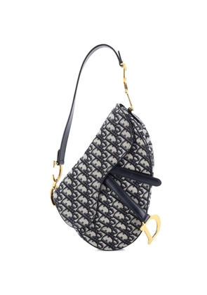 Christian Dior Pre-Owned Saddle Handbag Oblique Canvas Medium shoulder bag - Blue