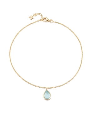 Mateo 14K yellow gold topaz anklet