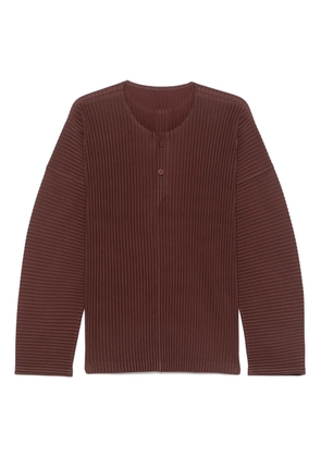 Homme Plissé Issey Miyake plissé-effect T-shirt - Brown