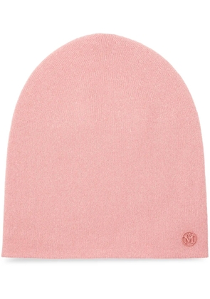 Maison Michel Loli logo-plaque cashmere beanie - Pink