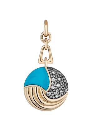 Mason and Books Elements turquoise pendant - Gold