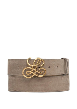 LUISA SPAGNOLI Dantesco logo buckle belt - Grey