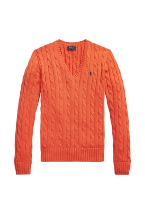 Polo Ralph Lauren V-neck cable-knit sweater - Orange
