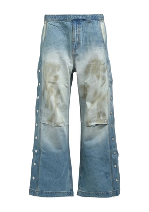 BREATH button-embellishment jeans - Blue