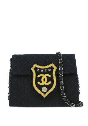 CHANEL Pre-Owned 2005 emblem-logo shoulder bag - Black
