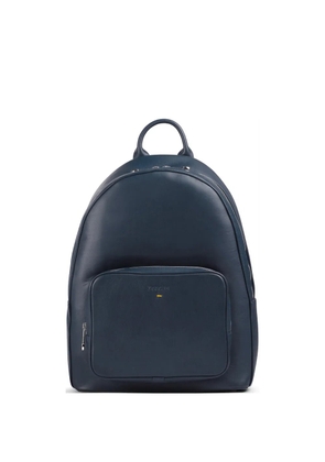 Doucal's leather zip backpack - Blue