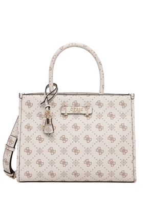 GUESS USA Silia 2 monogram charm tote bag - Neutrals