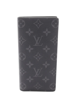 Louis Vuitton Pre-Owned 2019 Brazza Monogram Eclipse bi-fold wallet - Black