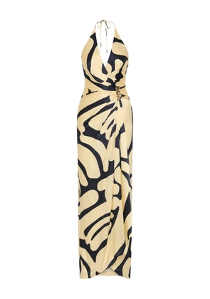 Rebecca Vallance Dune V-neck embellished maxi dress - Neutrals