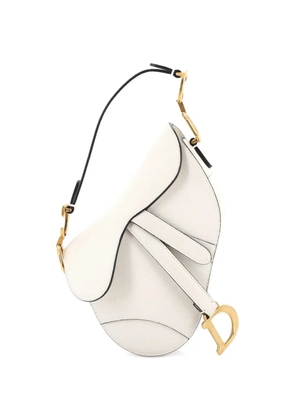 Christian Dior Pre-Owned Saddle Handbag Leather Mini shoulder bag - White
