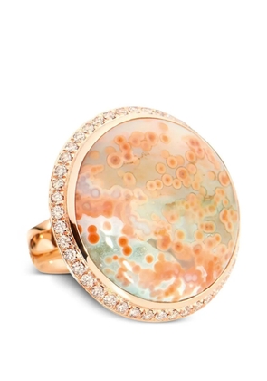 TAMARA COMOLLI champagne diamond ocean jasper large ring - Pink